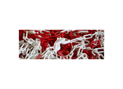 Chain Products Plastic Chain (Reel) Red/White 6m x 38mm x 30m - 9TQCHAIN/205