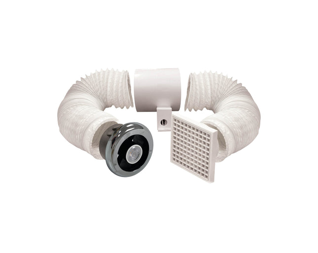 Airvent 100mm 4" Shower Fan Kit with Timer & LED Light