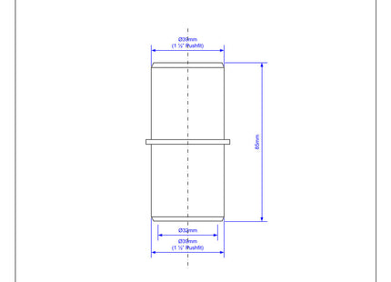 McAlpine T18 1½" Pushfit Straight Overflow Connector