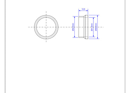 McAlpine R/SEAL-35X32 1¼" x 32mm Synthetic Rubber Seal Reducer