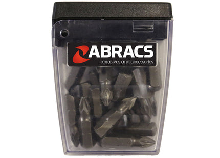 Abracs PZ2 Screwdriver Bits - 25mm, 5 x 25pc - ABPZ205