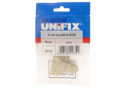 Unifix Plain Glass Plate - 40mm (Box of 10)
