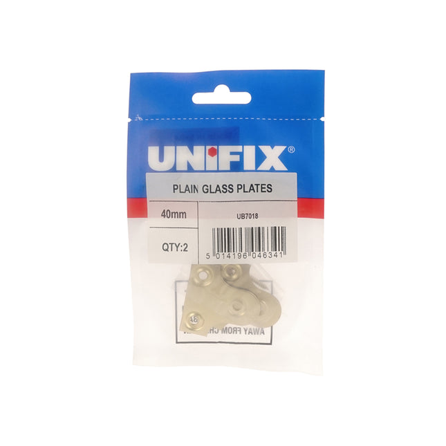 Unifix Plain Glass Plate - 40mm (Box of 10)