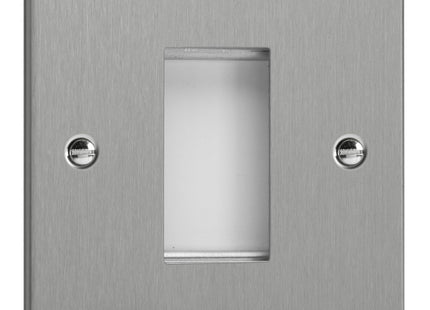 Varilight Datagrid Plate (1 Grid Space) Brushed Silver