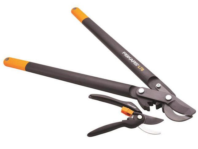 Fiskars Powergear Lopper & Pruner Set - Heavy Cutting Tools for Gardening