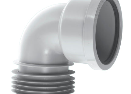 McAlpine DC90-GR Grey 4"/110mm 90° Drain Connector with Boss