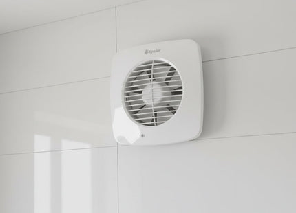 Xpelair Simply Silent DX150HTS 150mm Square Fan with Humidistat, Timer 93076AW