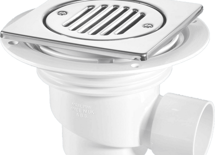 McAlpine TSG1T6SS 75mm Water Seal Gully with Horizontal Outlet for Tiled or Stone Floors