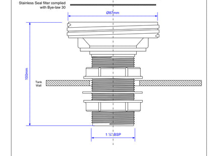 McAlpine SWLFBR 1¼" Screened Tank Breather