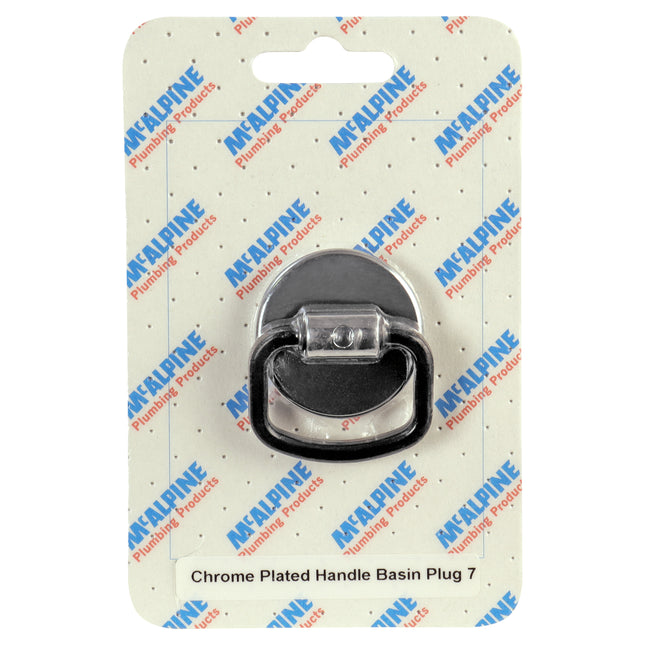 McAlpine CARD-7 Chrome Plated Handle Basin Plug - CP1H