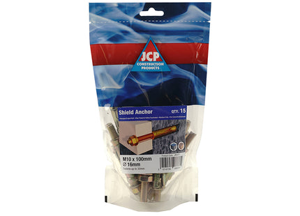 JCP Fixings Shield Anchors Projecting Bolt ZYP - M10 x 30mm (Box of 75)