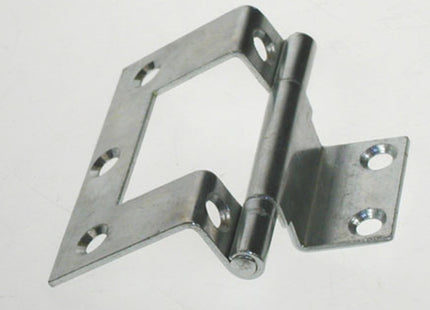 Owlett-Jaton Pressed Steel 107 Cranked Cabinet Hinge Bright Zinc Plated - 63mm / 2.1/2" (Box of 10)