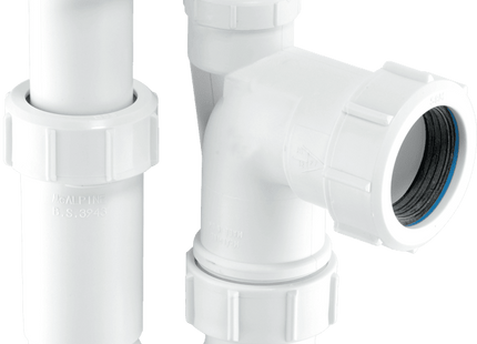 McAlpine ASC10V 75mm Water Seal Adjustable Inlet Tubular Swivel Anti-Syphon (Silentrap) 'P' Trap with Universal Outlet