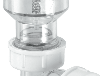 McAlpine TUNVALVE Tunvalve (Clear) with ¾" female thread for connection to WC overflow outlet x 19/23mm Universal Outlet
