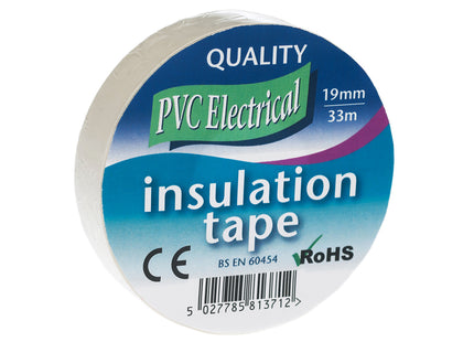 Ultratape White Pvc Insulating Tape 19mm x 33M (Box of 8)
