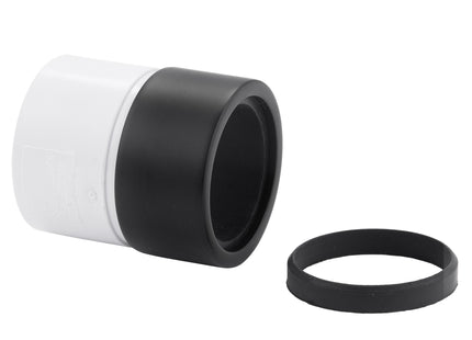 McAlpine Straight Connector ABS to Matt Black Brass