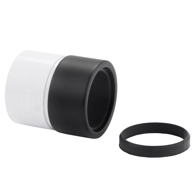 McAlpine Straight Connector ABS to Matt Black Brass