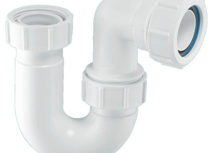 McAlpine BT3 75mm Water Seal Tubular Low Inlet Swivel 'P' Trap with 1¼" Multifit Outlet