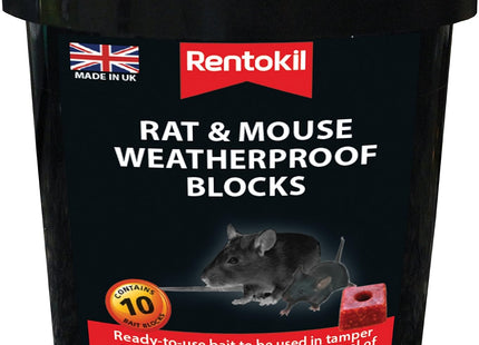 Rat & Mouse Weatherproof Blocks Tub Of 20