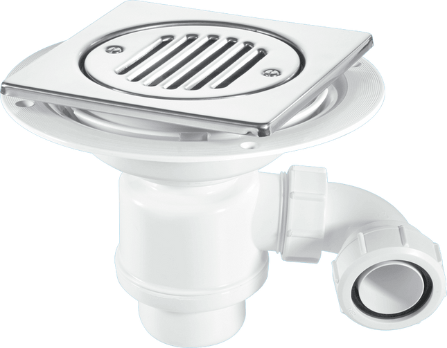 McAlpine TSG1T6SS-STW2R 50mm Water Seal Resealing Trap for Tiled or Stone Floors