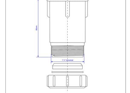 McAlpine T21A 2" x 1½" Multifit Caulking Ferrule