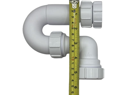 McAlpine ASA10-FS 75mm Water Seal Adjustable Inlet Tubular Swivel 'P' Trap, Universal Outlet Fixed Stalk