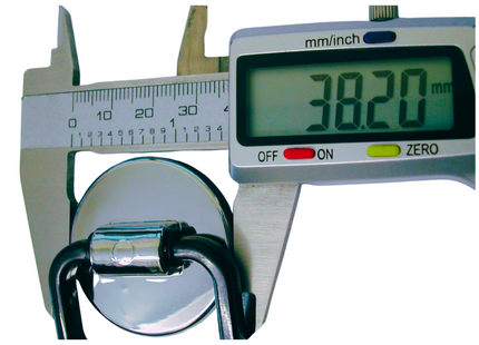 McAlpine Chrome Plated Bathroom Plastic Plugs 38mm + 44mm Diameter with Handle and Rubber Seal CP2H + CP1H