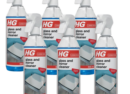 HG Glass and Mirror Cleaner 500ml (Pack of 6)