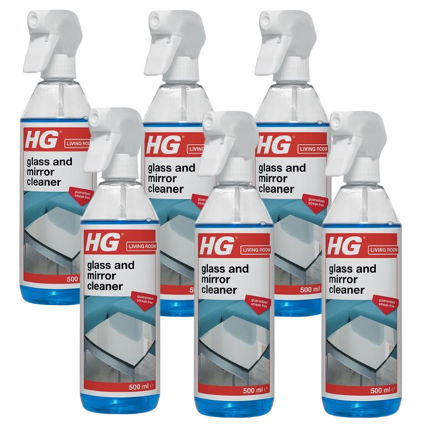 HG Glass and Mirror Cleaner 500ml (Pack of 6)