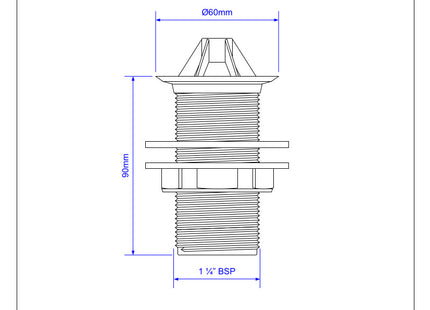 McAlpine WU10 1¼" Domed Flange Urinal Waste