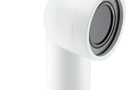 McAlpine WC-CON8V 90° Bend Adjustable Length Rigid WC Connector with 1¼" Universal Vent Boss