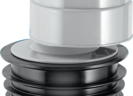McAlpine VP50P Ventapipe 50 Air Admittance Valve with dual fit synthetic rubber finger seal outlet for 3"/75mm or 4"/110mm soil pipe