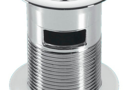 McAlpine BW1 1¼" Chrome Plated Plastic Basin Waste - Backnut Model: 60mm Flange x 3½" Tail with Plug