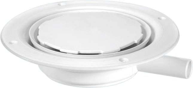 McAlpine USG1WH-NSC Untrapped Gully, Clamp Ring and Cover Plate, 22mm Horizontal Plain Outlet for use with pumped waste