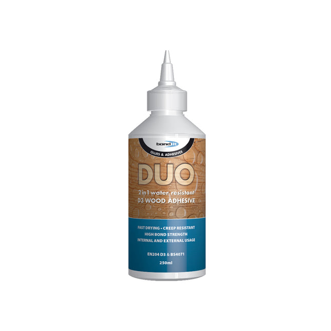 Bond-It Duo 2 In 1 Wood Glue. White. Size 250ml. (Box of 12)