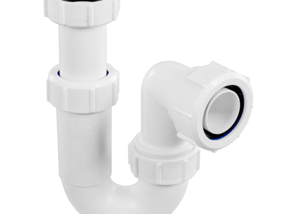 McAlpine ASA10-FS 75mm Water Seal Adjustable Inlet Tubular Swivel 'P' Trap, Universal Outlet Fixed Stalk
