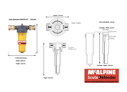 McAlpine Scale Defender Starter Pack with 2 x Refill Cartridges