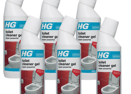 HG Toilet Cleaner Gel Super Power 500ml (Pack of 6)