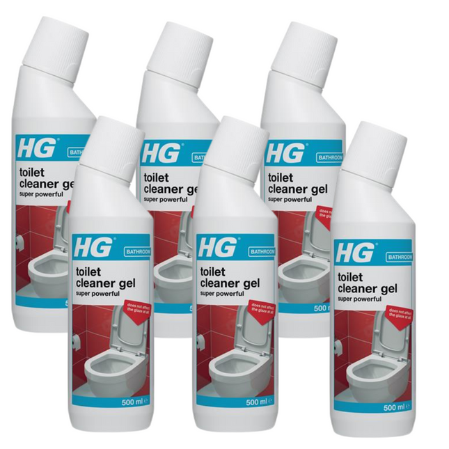 HG Toilet Cleaner Gel Super Power 500ml (Pack of 6)