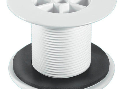 McAlpine WS3 1½" Shower Waste: 85mm White Plastic Flange x 3½" Tail: Backnut Model