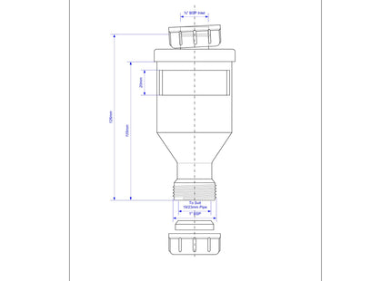 McAlpine One Piece Top Inlet Tun Dish With 3/4" BSP Inlet TUN-4CP