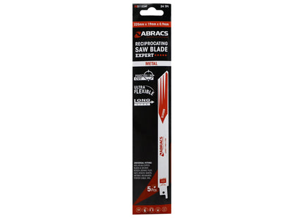 Abracs Reciprocating Saw Blade For Metal - 225 x 19 x 0.9mm
