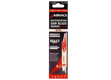 Abracs Reciprocating Saw Blade For Metal - 150 x 19 x 0.9mm
