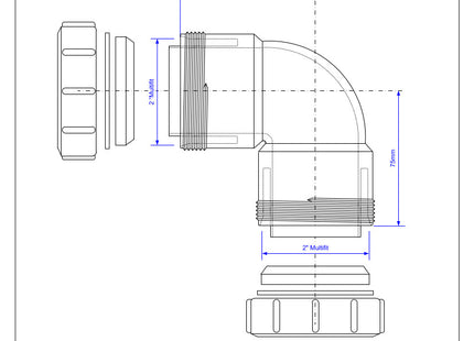 McAlpine MZ4 2" 90° Multifit Bend