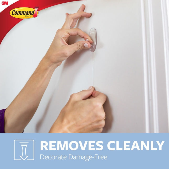 Command Clear Hooks with Clear Strips, Medium (Pack 2)