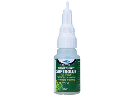 Bond-It Cyanoacrylate Superglue. Med-Viscosity. Clear. Size 20G. (Box of 25)