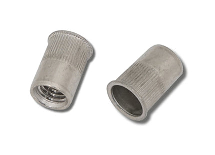 JRP Riveting Products M12 x 24.2 (1.0-4.0) A2 St.Stl Reduced Head Round Knurled Body Rivet Nuts (Box of 100)