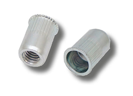 JRP Riveting Products M5 x 11.5 (0.5-2.0) Steel Reduced Head Round Knurled Body JRP Rivet Nuts (Box of 1000)