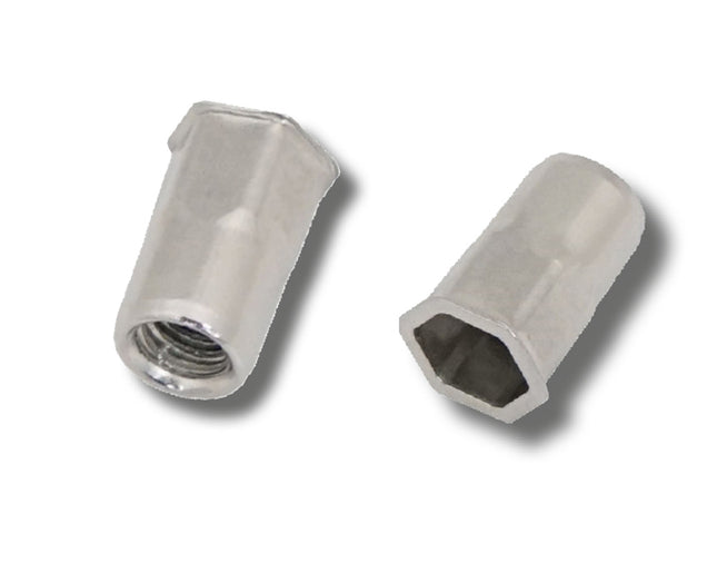 JRP Riveting Products M5 x 13.0 (0.5-2.5) A4 St.Stl Reduced Head Part Hexagon Body Open Rivet Nuts (Box of 1000)