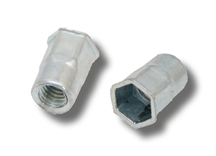 JRP Riveting Products M6 x 16.0 (1.0-3.5) Steel Reduced Head Part Hexagon Body Open JRP Rivet Nuts (Box of 500)